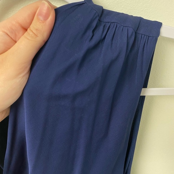 Alice + Olivia Brentan Blouson Ruched Skirt Dress‎ Navy Size Small - Picture 6 of 9